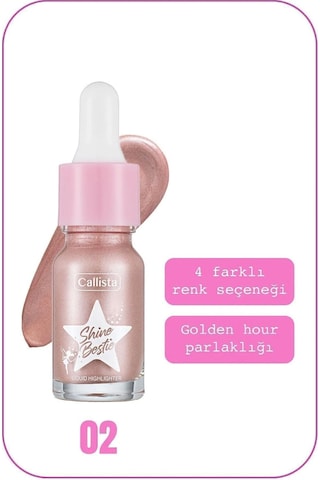 Callista Shine Bestie Highlighter Işıltılı Likit Aydınlatıcı - 02 Mystic Pixie