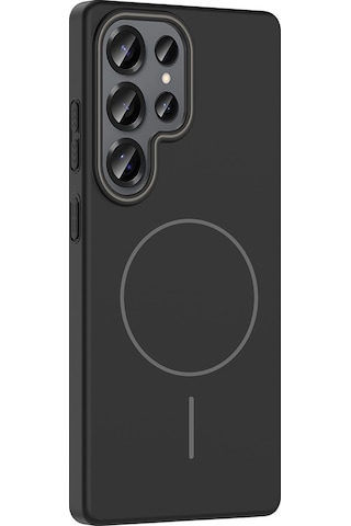 Adige Samsung Galaxy S25 Ultra Uyumlu Kılıf Ruby Magsafe Şarj Özellikli Siyah