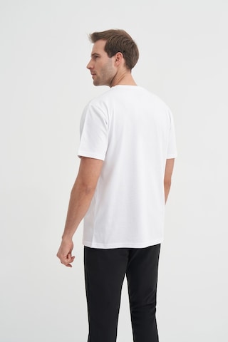Cazador 41720 Erkek Bisiklet Yaka Beyaz Tshirt