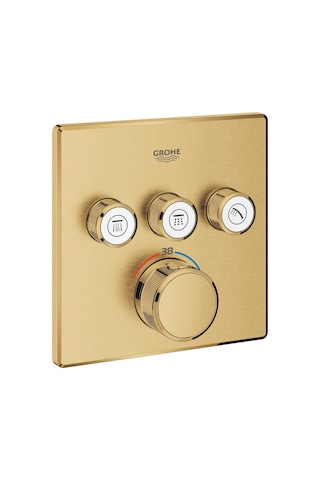 Grohtherm Smartcontrol GRH29126GN0 Üç Valfli Akış Kontrollü Ankastre Termostatik Duş Bataryası Altın