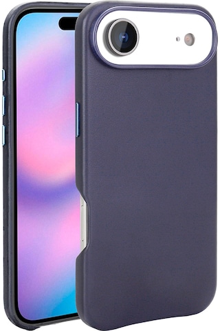 Thegencoo Apple Uyumlu iPhone 17 Air Kılıf M-safe Şarj Özellikli Pu Deri Görünümlü Tgco Kupra Kapak - Turuncu