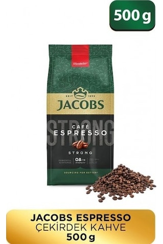 Jacobs Cafe Espresso Çekirdek Kahve 500 Gr X 2 Adet PKT.JACOBS.026 Çekirdek
