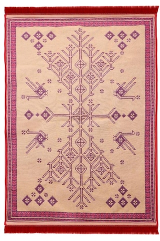 Bigghome Çift Taraflı Kilim, Makinede Yıkanabilir, Modern Desenli, 80 150 Cm, Sa25cy
