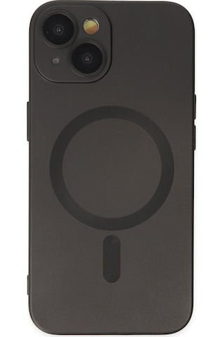 Apple iPhone Uyumlu- 14 Plus Kılıf Moshi Lens Magneticsafe Silikon - Siyah