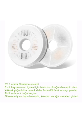 Ecronicword Evcil Hayvan Su Dağıtıcı Filtre Kartuşları 8'li F17