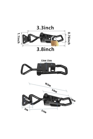 Beyaz 4 Parçalı Paslanmaz Çelik Tokalı Metal Mandal Kilit Seti B