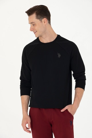U.s. Polo Assn. Erkek Siyah Sweatshirt 50274090-vr046 Siyah Siyah