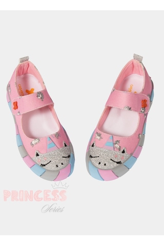Unicorn Kanvas 3d Baskılı Kız Çocuk Babet Pembe