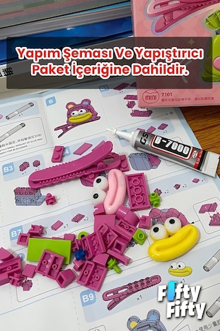4'lü Saç Toka Seti Önce Birleştir,sonra Tak 2 Paket 4 Adet Gönderilir Yapı Toka Seti Ff 7113-7136
