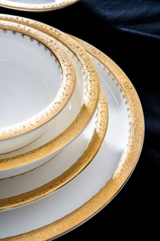 Acar Oriente 12 Kişilik 60 Parça Yemek Takımı Beyaz/gold
