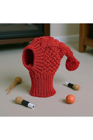 Elmpaly Gri M Boyutlu Sevimli Evcil Hayvan Şapkası Yünlü Ve Rahat