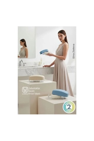 Modern Banyo Tasarımı: 2 Li Premium Sızdırmaz Kapaklı Sabunluk Seti - Hijyenik Seyahat Kutusu Diğer