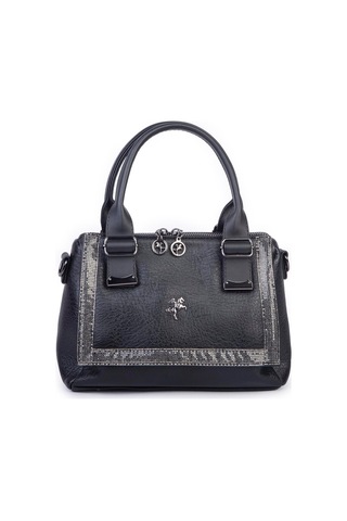 Nas 1455 Kadın Taşlı El Ve Omuz Çantası Siyah Siyah