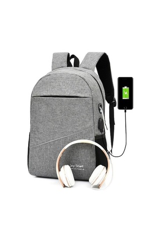 Didadodo Gri Yeni Varış Omuz Çantası Erkek İş Dizüstü Sırt Çantası, Eğlence Çantası Açık Seyahat Çantası Üç Parçalı Takım Elbise Gri