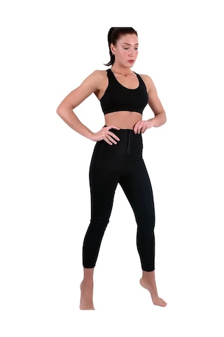 Enenstyle Fashıon Boutıque Termal Sauna Agraflı Tayt 1-siyah
