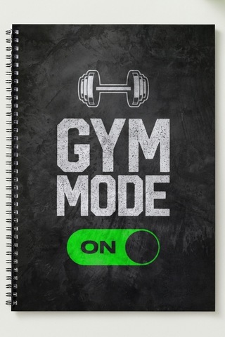 Gym Mode A5 Metal Spiralli Çizgisiz Karton Kapak Gym Mode Defter Çok Renkli