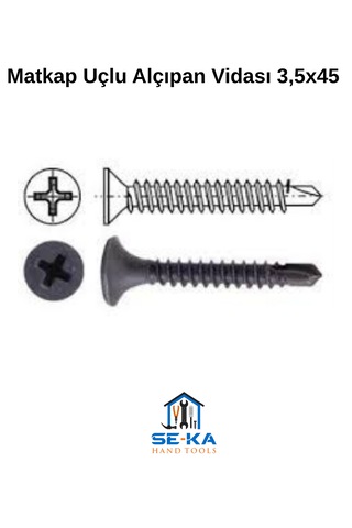Matkap Uçlu Alçıpan Vidası 3,5x45 - 1000 Adet 3.5 x 45