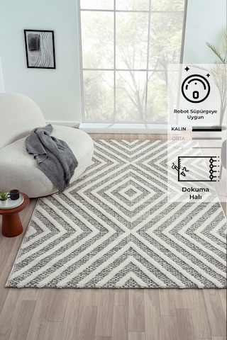 Konfor Halı Konfor Sevilla 5506 Bukle Yumuşak Örgü Modern Dokuma Halı