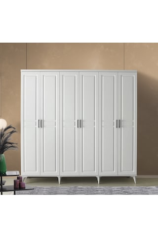 GuneyStore Sport 6 Kapaklı Komple MDF Gardırop