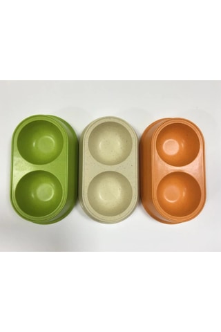 Bobo İkili Kedi Mama ve Su Kabı 2 x 150 ML Çok Renkli