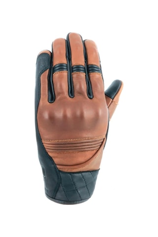 Oj Rust Kahverengi Korumalı Retro Kısa Deri Eldiven M