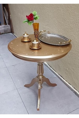 Fiskos Eko 90501 Baba 3 Kayın Ayak 60 Cm Hareketli Mdf Tabla Parlak Gold El Yapım