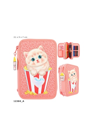 Top Model Triple Cat İçi Dolu Kalem Kutusu