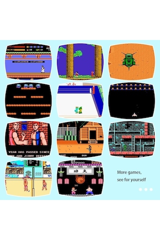 Retro Oyun Konsolu + 620 Nes Eu Klasik Oyunlar