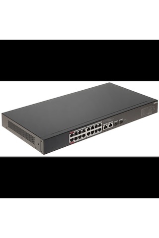 Dahua Cs4218-16et-240, 16port, Megabit, Poe 240w, 2 Port Sfp Gigabit Combo, Cloud Yönetilebilir, Swi