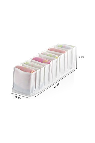 Serstil Small 11 Gözlü Çekmece Içi Düzenleyici Organizer 12 X 40 X 12 beyaz