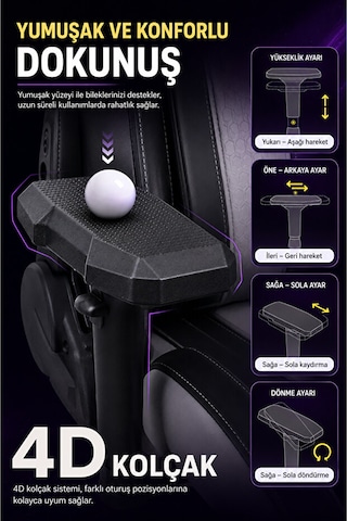 Oxyra Forge Wolf Premium Deri Hafızalı Boyun Ve Bel Yastıkları 4d Kolçak Bej/siyah Oyuncu Koltuğu Gri - Siyah