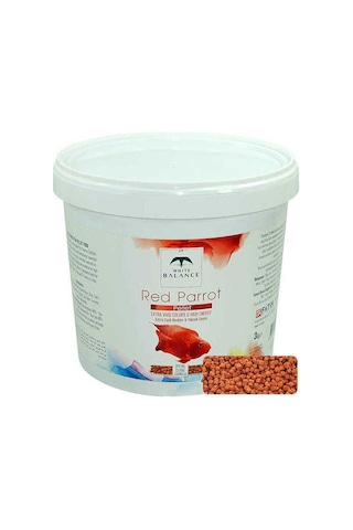 White Balance Red Parrot Balık Yemi 3 KG Kova
