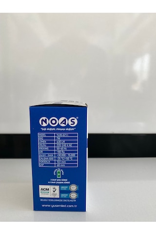Noas Yl95-0711 7w 6500k Beyaz Şarjlı Ampul
