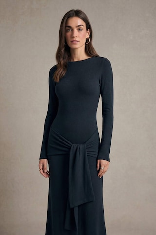 Defacto Bodycon Vücudu Saran Penye Midi Elbise G7878ax26spnv253 Lacivert-nv253