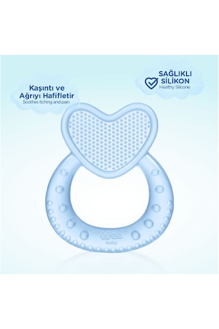 Wee Baby Kalpli Silikon Diş Kaşıyıcı Mavi