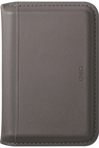 Standlı Magnetic Lyden Ds Vegan Deri Kartlık Kimlik/ehliyet/kredi Kartı Taşıyıcı Cüzdan Rfıd Koruma Grey