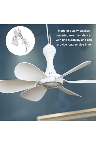 Ebitda Yaprak 5v Usb Tavan Vantilatörü Aksesuar Seti, Kamp Çadırı Hava Soğutucu, Zamanlayıcı Ve Uzaktan Kumanda