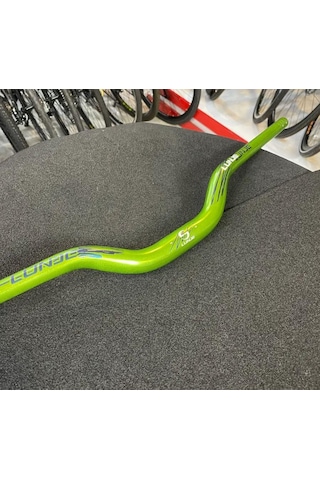 Lunje 78 Cm 35 Rise Açılı Alüminyum 31,8mm Mtb Freeride Gidon Bisiklet Gidonu Direksiyonu Yeşil