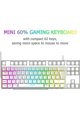 Miaxtreme Beyaz Bkb4 Rgb Kırmızı Switch Q Gaming Tam Mekanik Kablolu Oyuncu Klavyesi