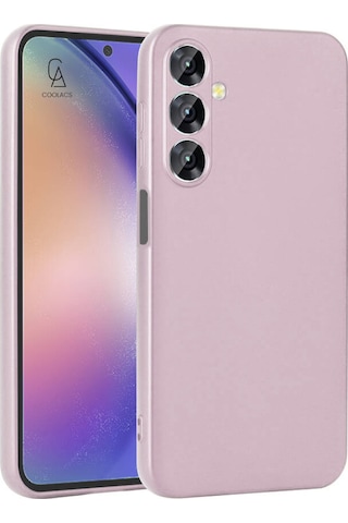 Samsung Galaxy Uyumlu A16 İle Telefon Kılıfı Ve 5d Tam Kaplayan Cam Ekran Koruyucu Rose Gold