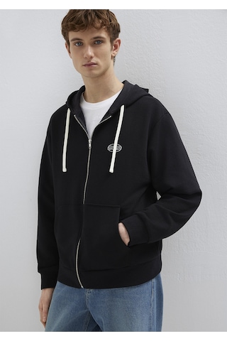 Mavi - Mavi Logo Baskılı Fermuarlı Sweatshirt 0s10557-900 Siyah