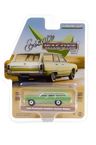 Greenlight 1/64 1968 Plymouth Satellite Station Wagon Model Araba