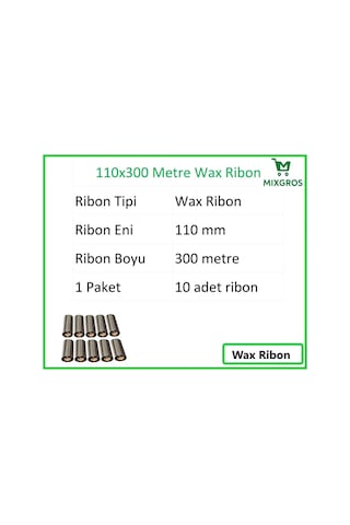 110x300 Metre Wax Ribon 10 Adet
