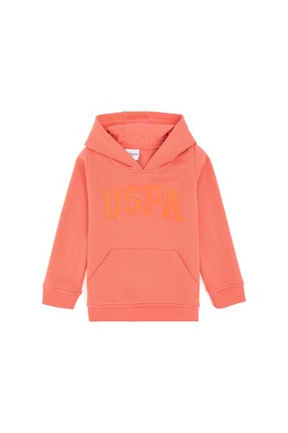 U.S. Polo Assn. Kız Çocuk Nar Çiçeği Kapüşonlu Basic Sweatshirt 50292512-VR239