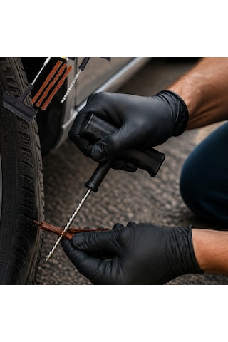 6 Parça Lastik Tamir Seti Otomobil, Motosiklet Ve Bisiklet Uyumlu Acil Yol Kiti