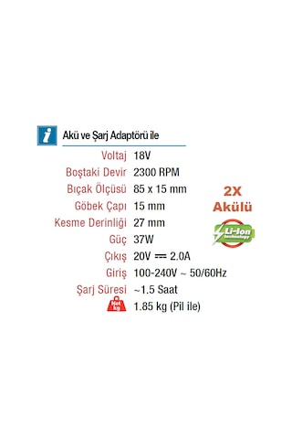 Vıdo Wd041220180 18 Volt Akülü Mini Daire Testere Makinesi