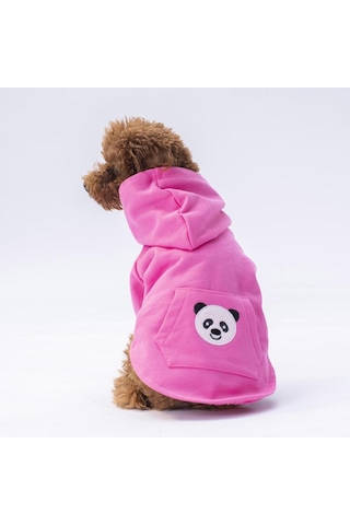 Pettrend Panda Kanguru Cepli Kedi-Köpek Hoodie- Sweatshirt