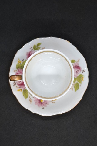 Winterling Kirchenlamitz Vintage Duble Kahve Fincanı 2 Parça 180 Ml Pembe-yeşil