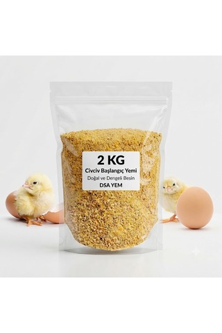 Civciv Büyütme Yemi Toz - 2 Kg Tavuk, Ördek,kaz, Bıldırcın Tüm Kanatlılar Için Civciv Yemi 2 Kg
