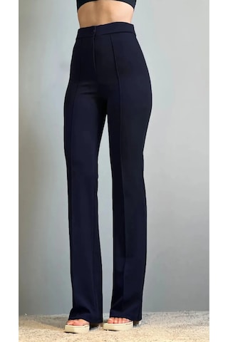 Thiff Gymwear Kadın Palazzo Pantolon 3 Lü Set Bej Kahverengi Lacivert, Krep Likralı, Yüksek Bel Jogger Kesim Çok Renkli